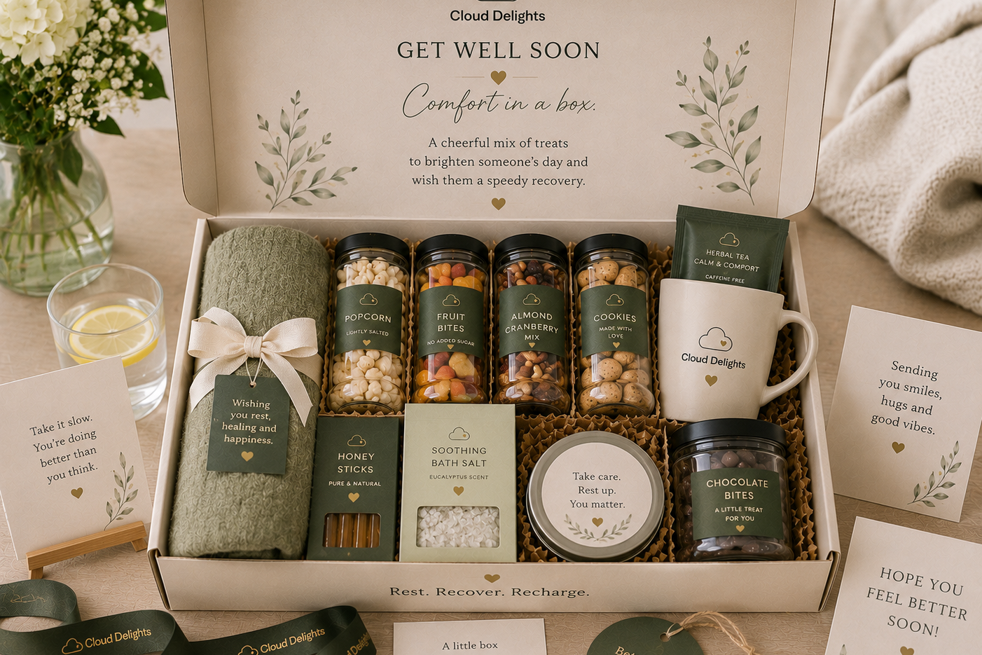 Cloud Get Well Soon Box
